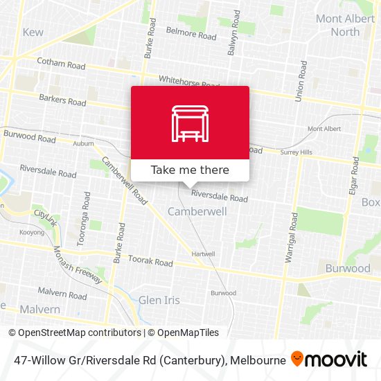 47-Willow Gr / Riversdale Rd (Canterbury) map