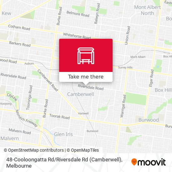 Mapa 48-Cooloongatta Rd / Riversdale Rd (Camberwell)