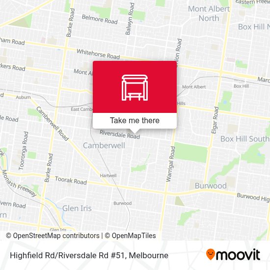 How to Get to Highfield Rd/Riversdale Rd #51 in Melbourne by Tram, Bus ...