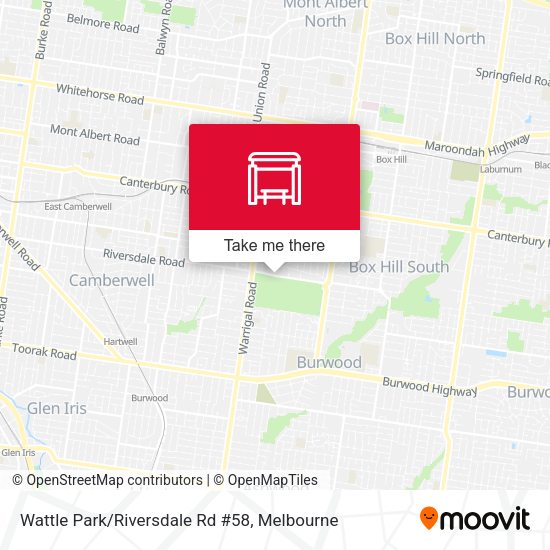 Wattle Park/Riversdale Rd #58 map