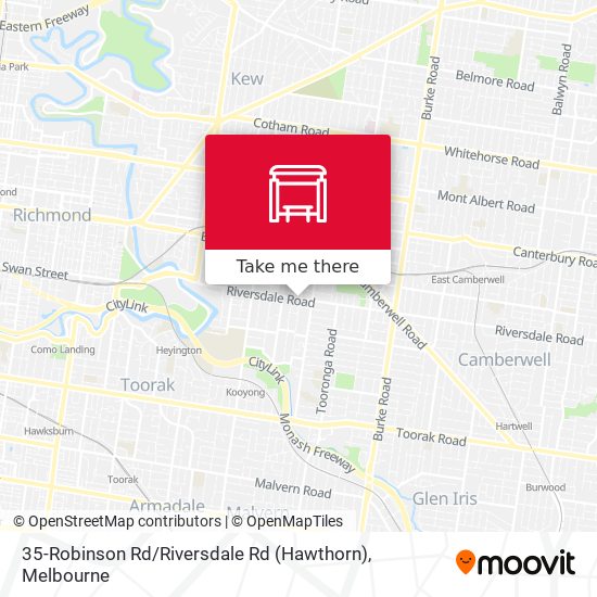 35-Robinson Rd / Riversdale Rd (Hawthorn) map