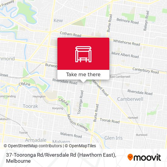 37-Tooronga Rd / Riversdale Rd (Hawthorn East) map