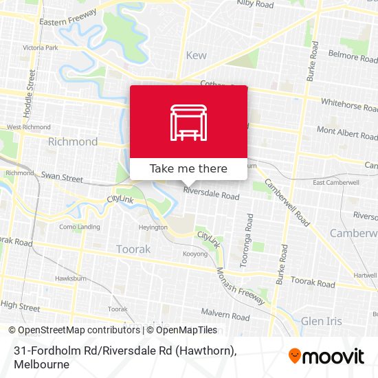 31-Fordholm Rd / Riversdale Rd (Hawthorn) map