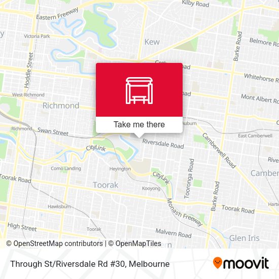 Through St/Riversdale Rd #30 map