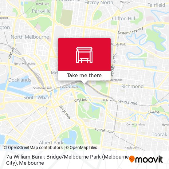 7a-William Barak Bridge / Melbourne Park (Melbourne City) map