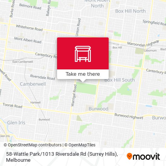 58-Wattle Park / 1013 Riversdale Rd (Surrey Hills) map