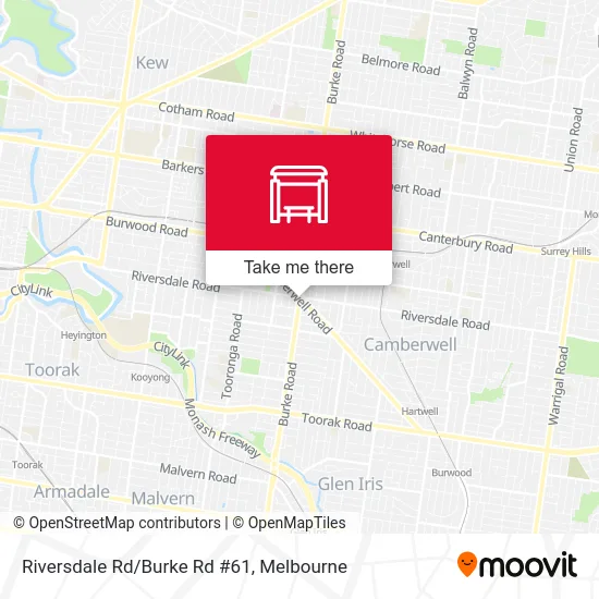Mapa Riversdale Rd/Burke Rd #61