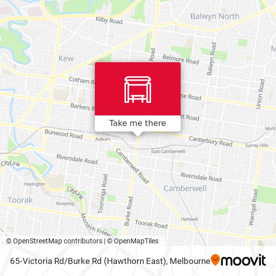 65-Victoria Rd / Burke Rd (Hawthorn East) map