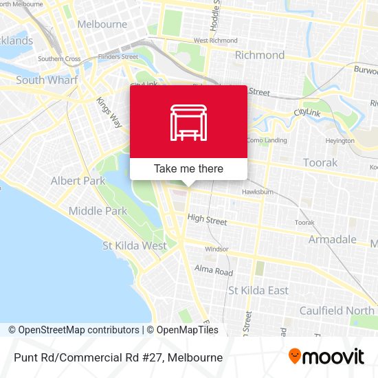 Punt Rd/Commercial Rd #27 map