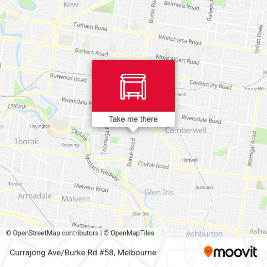 Currajong Ave/Burke Rd #58 map
