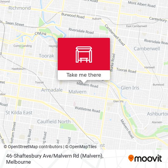 46-Shaftesbury Ave / Malvern Rd map