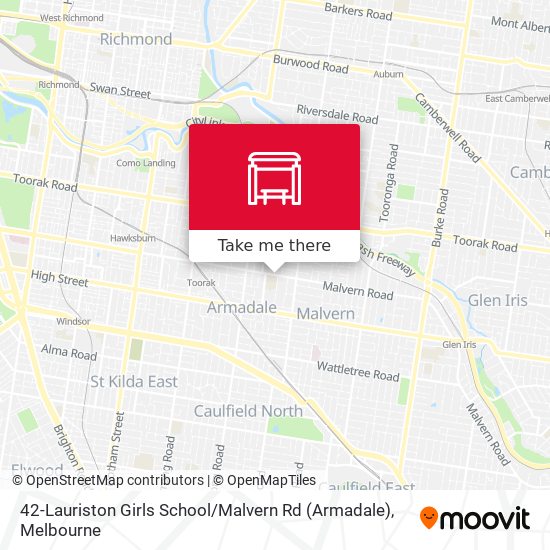 42-Lauriston Girls School / Malvern Rd (Armadale) map