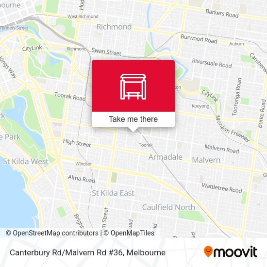 Canterbury Rd/Malvern Rd #36 map