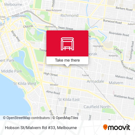 Hobson St/Malvern Rd #33 map