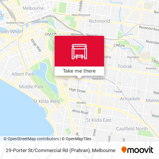 29-Porter St / Commercial Rd (Prahran) map