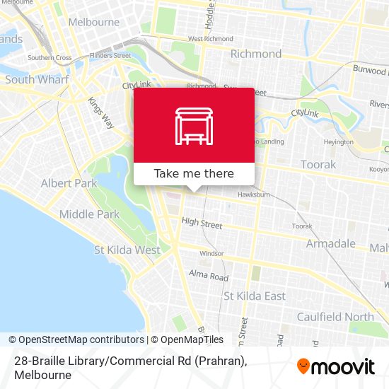 28-Braille Library / Commercial Rd (Prahran) map