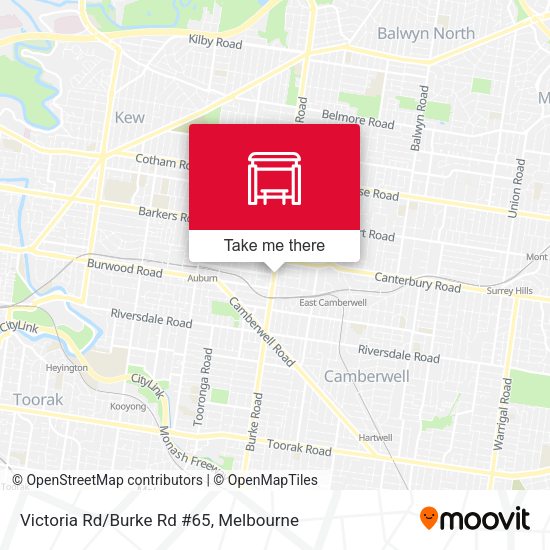 Victoria Rd/Burke Rd #65 map