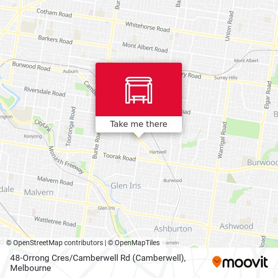 48-Orrong Cres / Camberwell Rd map