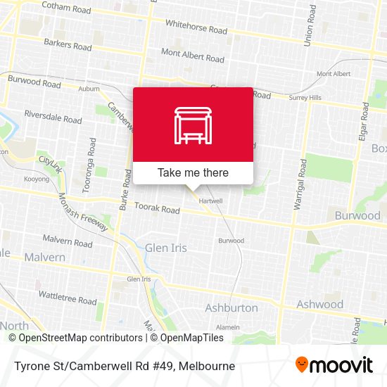 Tyrone St/Camberwell Rd #49 map