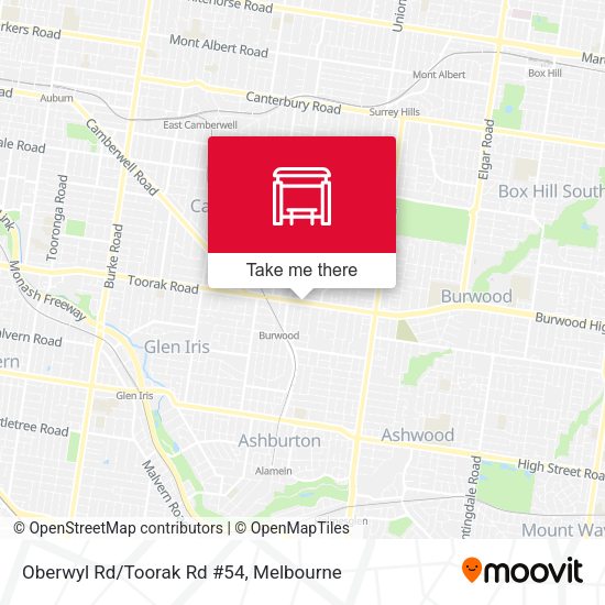 Oberwyl Rd/Toorak Rd #54 map
