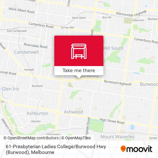 61-Presbyterian Ladies College / Burwood Hwy map