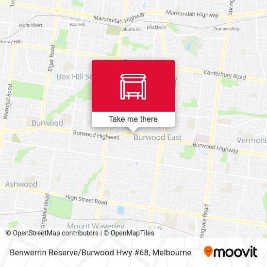 Benwerrin Reserve / Burwood Hwy #68 map