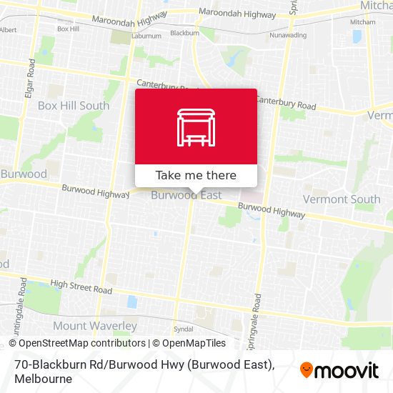 70-Blackburn Rd / Burwood Hwy (Burwood East) map