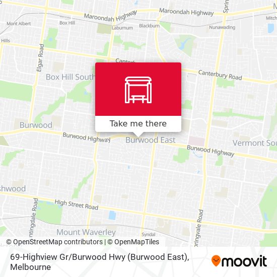 Mapa 69-Highview Gr / Burwood Hwy (Burwood East)