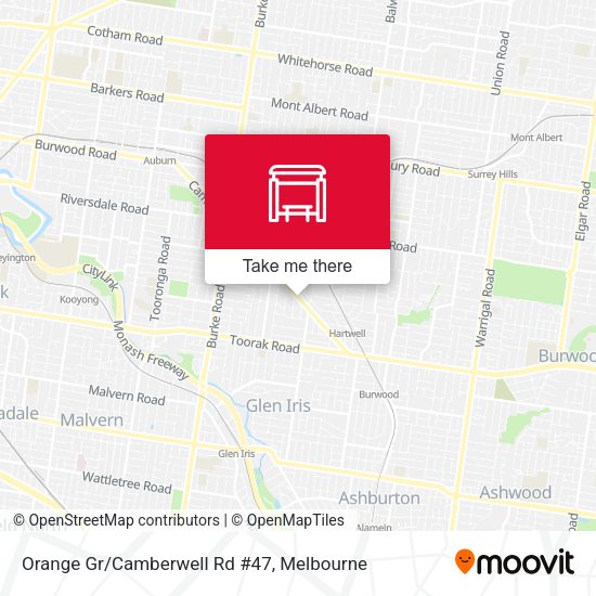 Orange Gr/Camberwell Rd #47 map