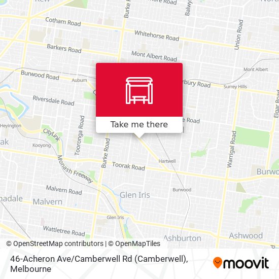 46-Acheron Ave / Camberwell Rd map