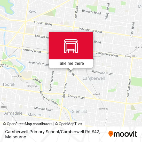 Mapa Camberwell Primary School / Camberwell Rd #42