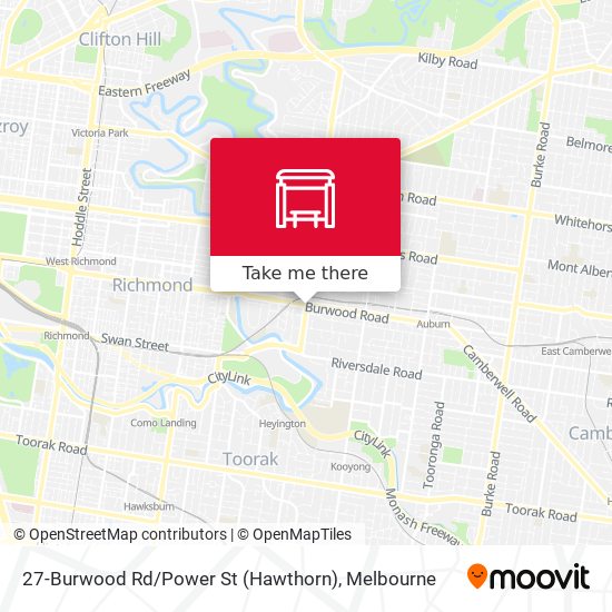 27-Burwood Rd / Power St (Hawthorn) map