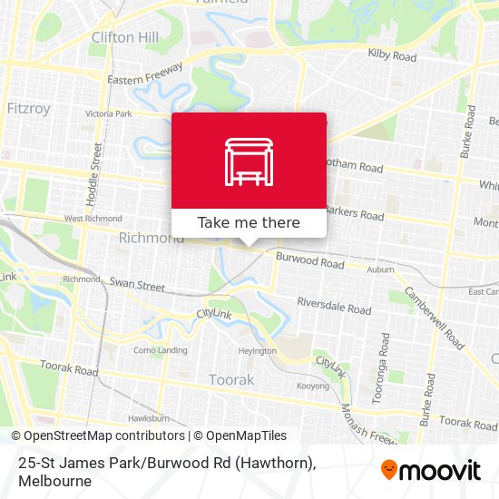 25-St James Park / Burwood Rd (Hawthorn) map