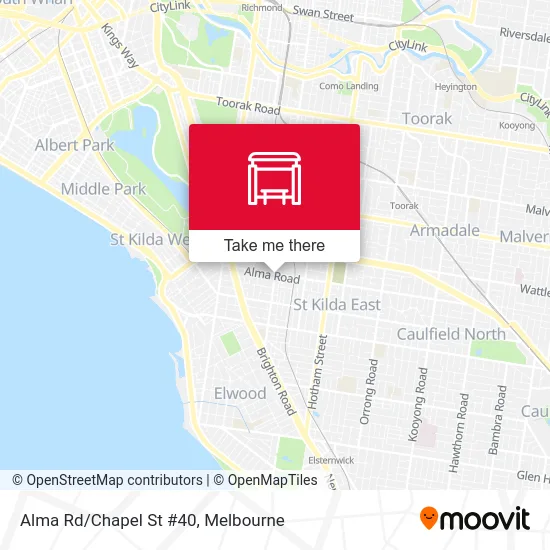 Mapa Alma Rd/Chapel St #40