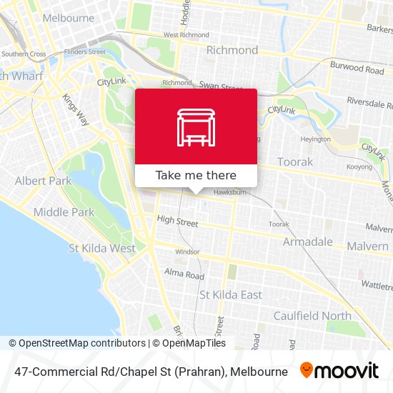 47-Commercial Rd / Chapel St (Prahran) map