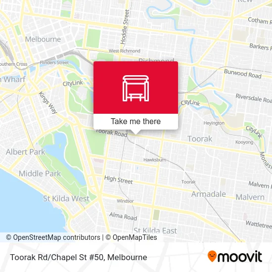 Mapa Toorak Rd/Chapel St #50