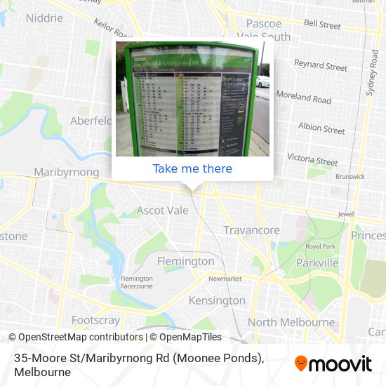 35-Moore St / Maribyrnong Rd (Moonee Ponds) map