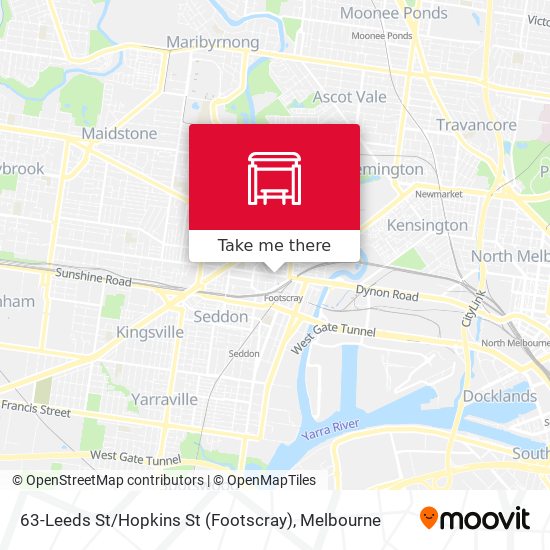 Mapa 63-Leeds St / Hopkins St (Footscray)