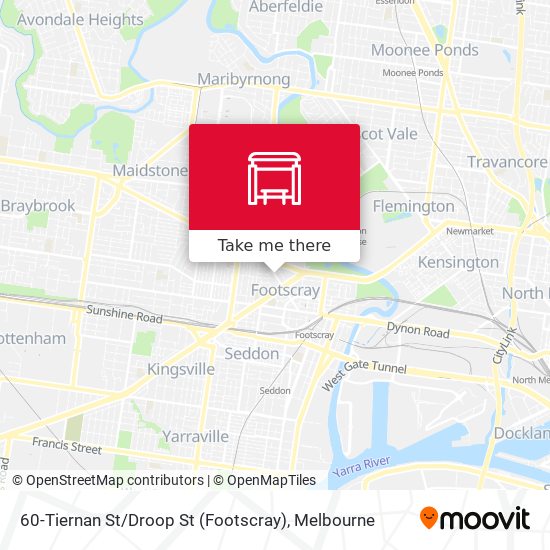 Mapa 60-Tiernan St / Droop St (Footscray)