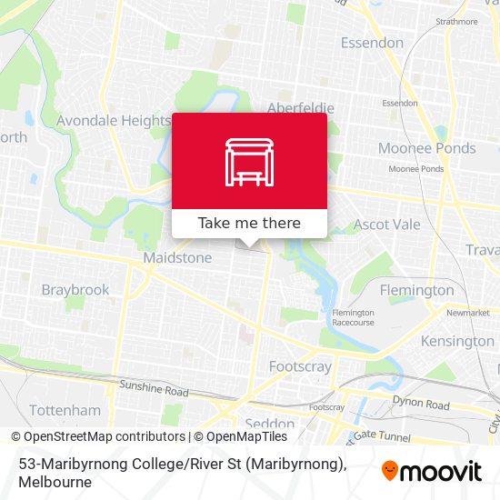 53-Maribyrnong College / River St map