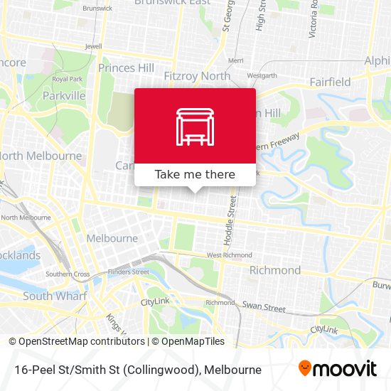 16-Peel St / Smith St (Collingwood) map