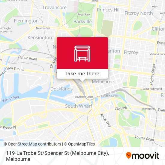 Mapa 119-La Trobe St / Spencer St (Melbourne City)