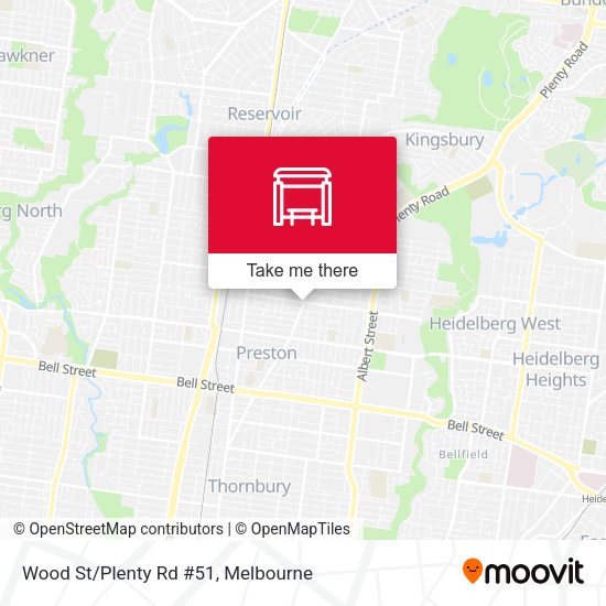 Wood St/Plenty Rd #51 map