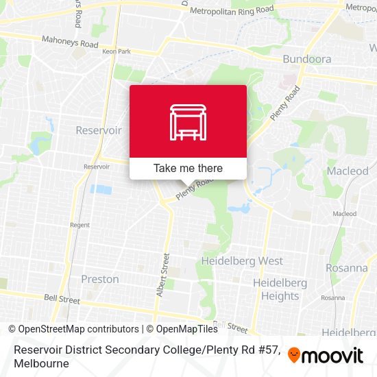 Reservoir District Secondary College / Plenty Rd #57 map