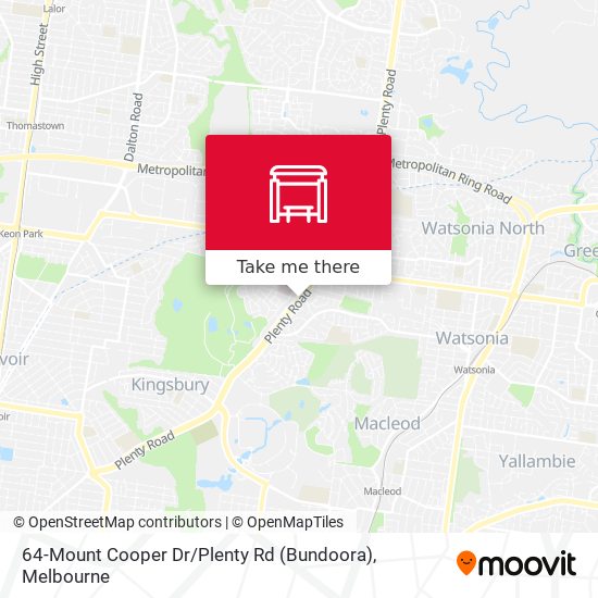 64-Mount Cooper Dr / Plenty Rd (Bundoora) map