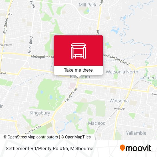 Settlement Rd/Plenty Rd #66 map