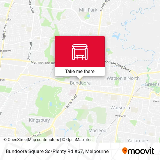 Bundoora Square Sc / Plenty Rd #67 map