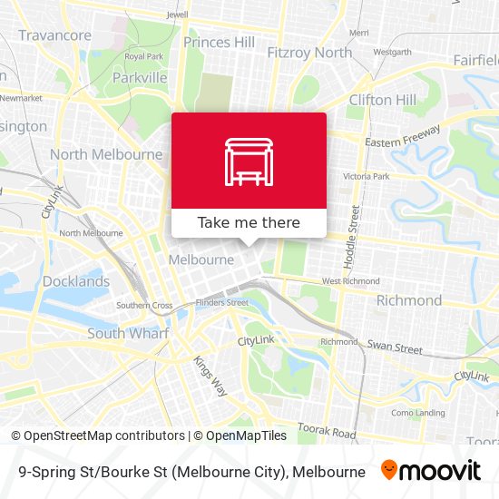 Mapa 9-Spring St / Bourke St (Melbourne City)