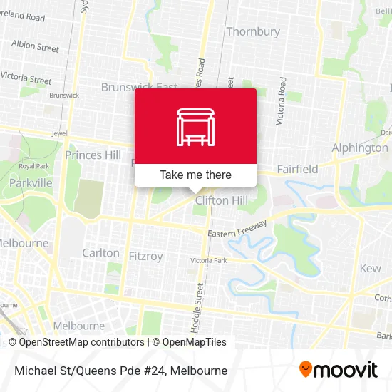 Michael St/Queens Pde #24 map