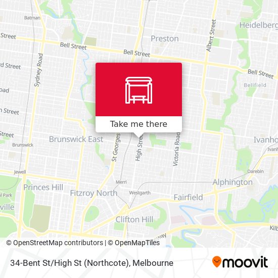 34-Bent St/High St (Northcote) map